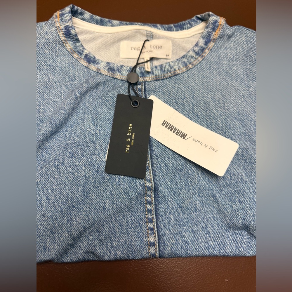 rag & bone Blue Short Sleeve Tee - Picture 2 of 6